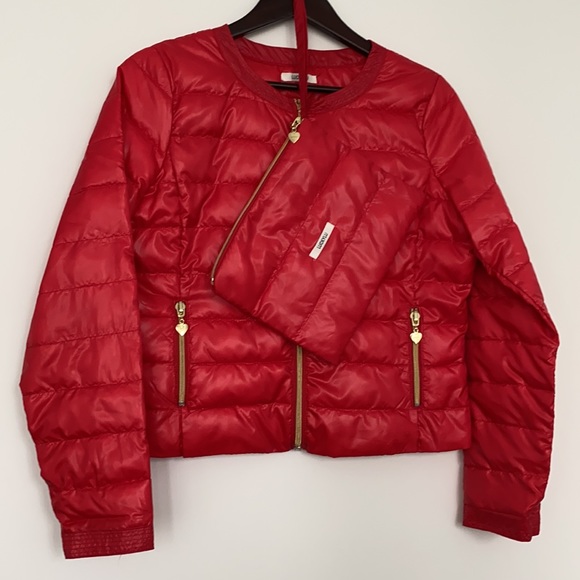 Luckylu Milano Pocketable Red Puffer Light Down Short Jacket - Picture 3 of 12